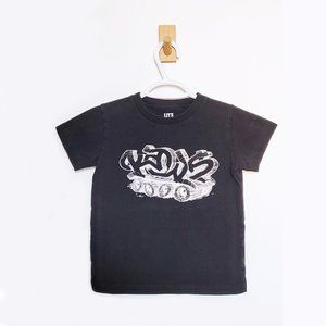 Kaws Graffiti Tag UT Uniqlo Black T-Shirt - Size 5-6